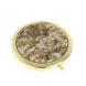 Зеркало карманное круглое из камня жельбертит цвет золото 127776
