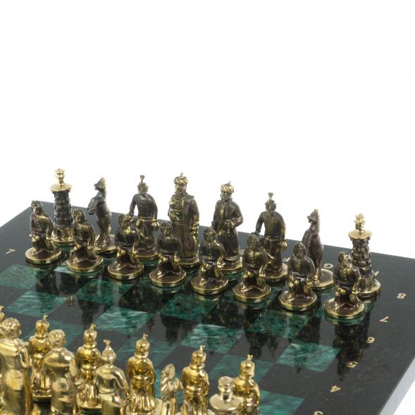 Шахматы &amp;quot;Турецкие&amp;quot; доска 32х32 см шабровский змеевик 128078