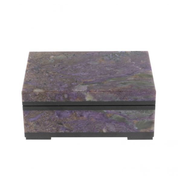 Шкатулка из чароита 11х7,5х5 см 128697