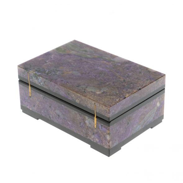 Шкатулка из чароита 11х7,5х5 см 128697