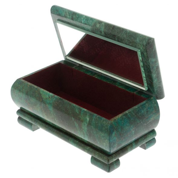 Шкатулка &amp;quot;Белка&amp;quot; из змеевика 16х8х7,5 см 128847