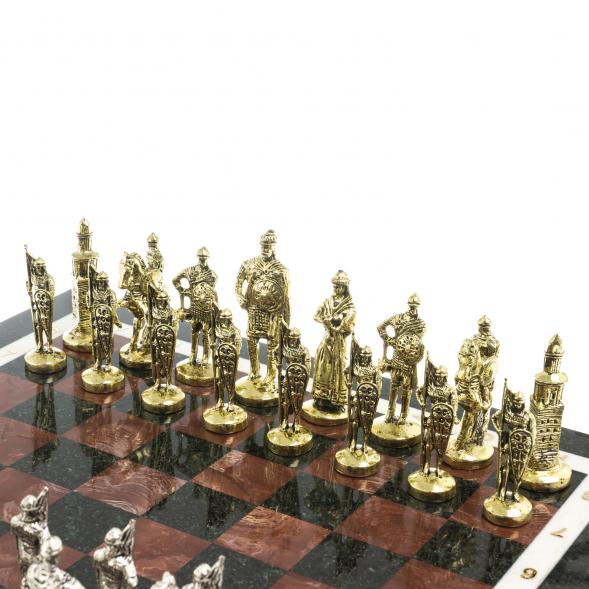 Шахматы &amp;quot;Русские витязи&amp;quot; доска 40х40 см лемезит каменные ножки 123375