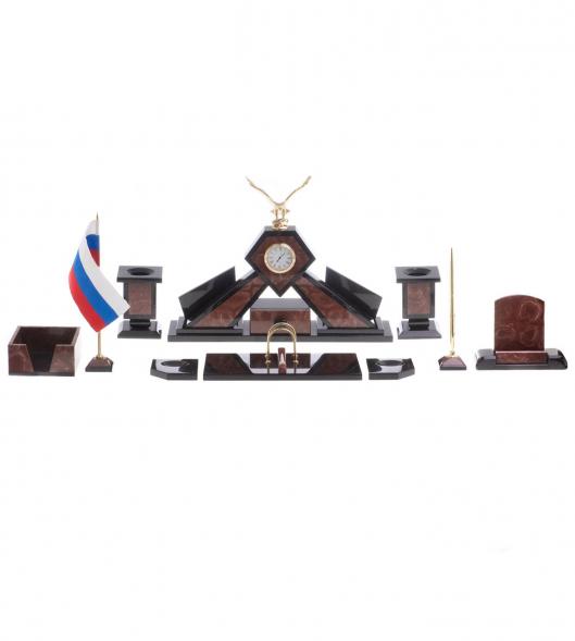 Письменный набор &amp;quot;Орел&amp;quot; камень лемезит 124259