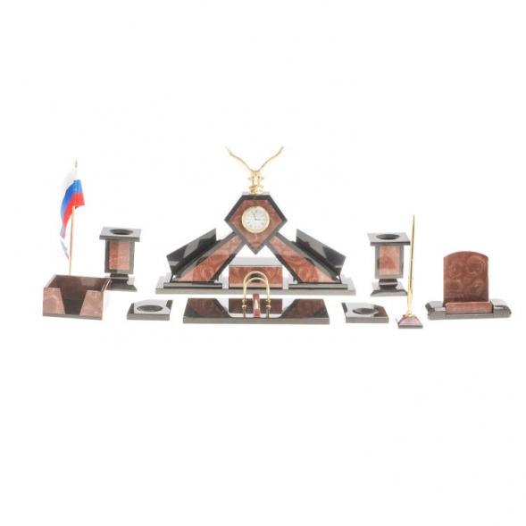 Письменный набор &amp;quot;Орел&amp;quot; камень лемезит 124259