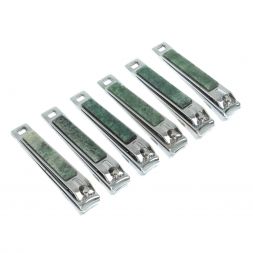 Кусачки для ногтей камень зеленый авантюрин