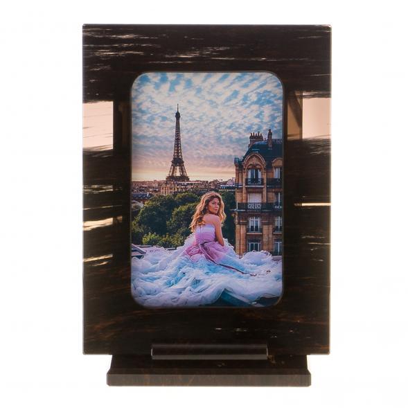 Рамка для фото 10х15 см черного из обсидиана 124712