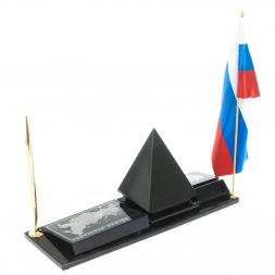 Мини-набор "Карта пирамида" из черного обсидиана