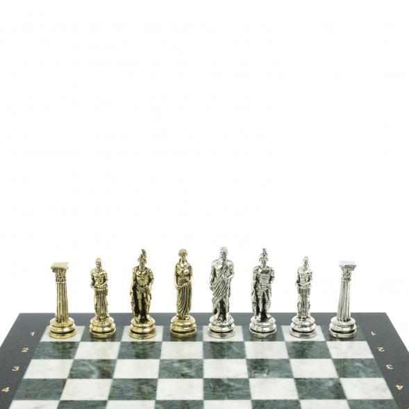 Шахматы &amp;quot;Атлас&amp;quot; доска 44х44 см из мрамора и змеевика 128241