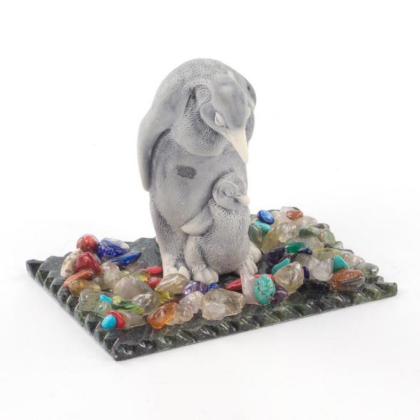 Сувенир &amp;quot;Пингвин с пингвиненком&amp;quot; из мрамолита 119462