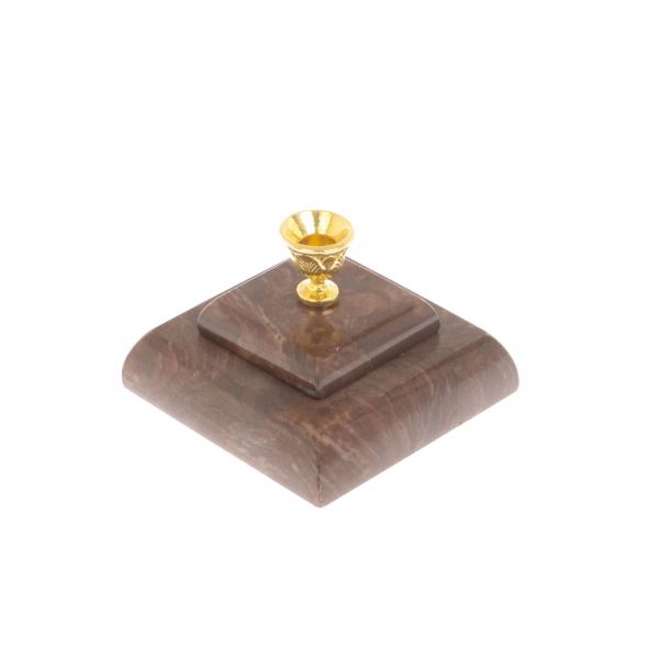 Подсвечник церковный двойной из лемезита 129145