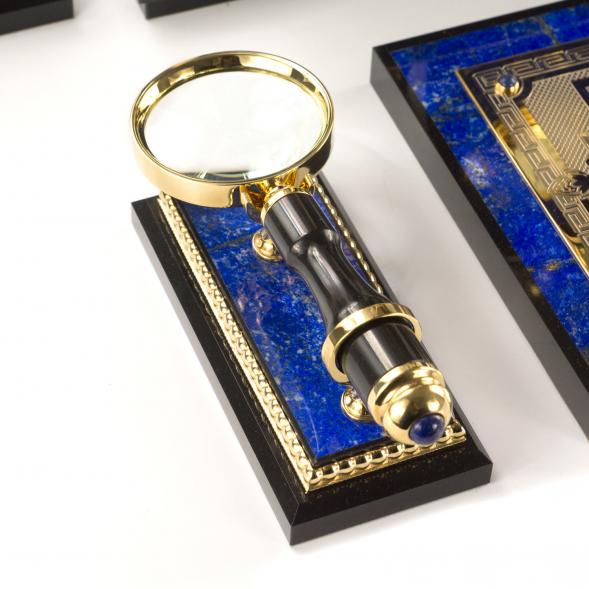 Письменный набор &amp;quot;Сенатор&amp;quot; камень лазурит 9 предметов 121238