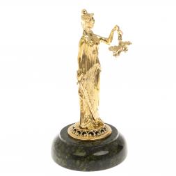 Статуэтка &amp;quot;Фемида&amp;quot; на подставке из змеевика