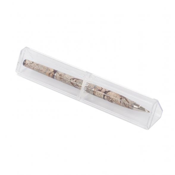 Шариковая ручка из камня яшма светло-коричневая 121330