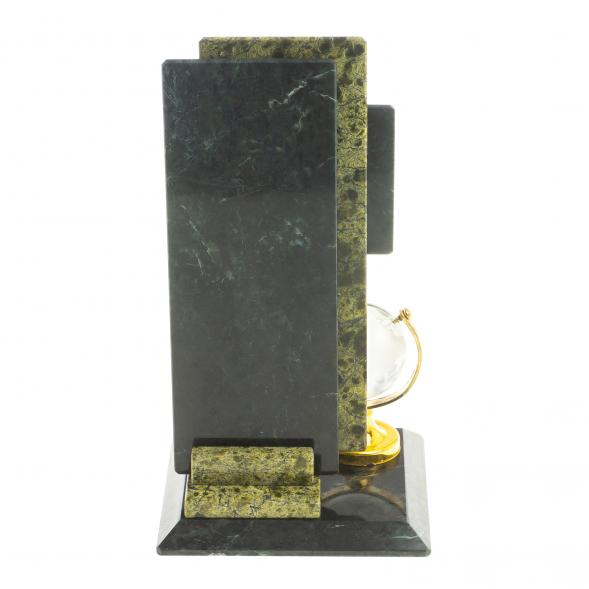 Настольные часы из камня змеевик &amp;quot;Глобус&amp;quot; 113071