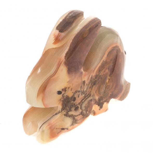 Статуэтка из оникса &amp;quot;Заяц&amp;quot; зелено-коричневый 6,5х2х5 см (2,5) 124645