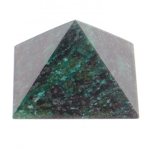 Пирамида 3,5х3,5х3,5 см темно-зеленый змеевик 125083