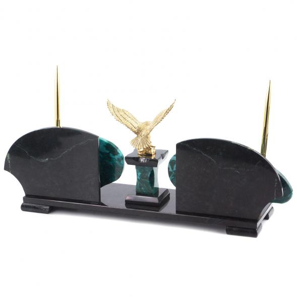 Настольный набор &amp;quot;Орел&amp;quot; змеевик 120200