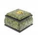 Шкатулка с ящерицей из змеевика 9,5х9,5х7 см 129505