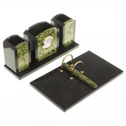 Настольный набор из змеевика &amp;quot;Канцелярский&amp;quot;