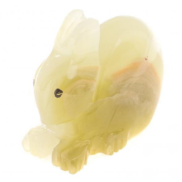 Статуэтка из оникса &amp;quot;Заяц&amp;quot; зелено-коричневый 7,5х3,2х6,5 см (3) 124646