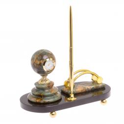 Мини-набор &amp;quot;Шар&amp;quot; с часами из офиокальцита