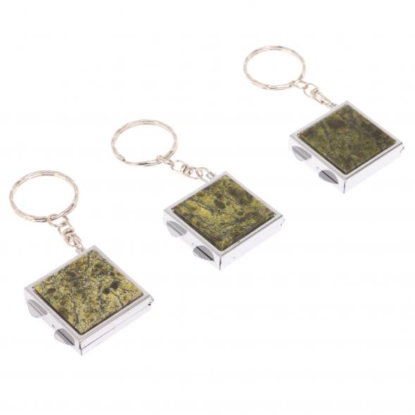 Складное зеркало брелок из змеевика квадратное 126532