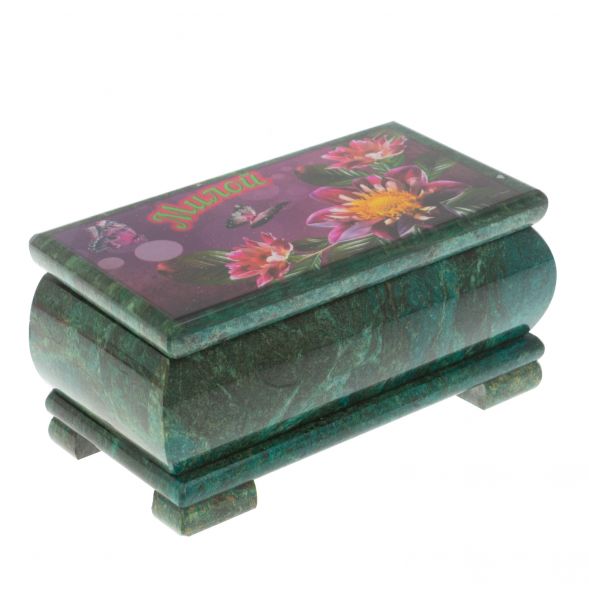 Шкатулка &amp;quot;Для милой&amp;quot; из змеевика 16х8х7,5 см 128851