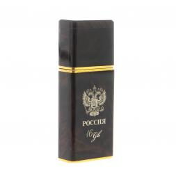 Флешка из камня обсидиан "Герб РФ" 16 гб