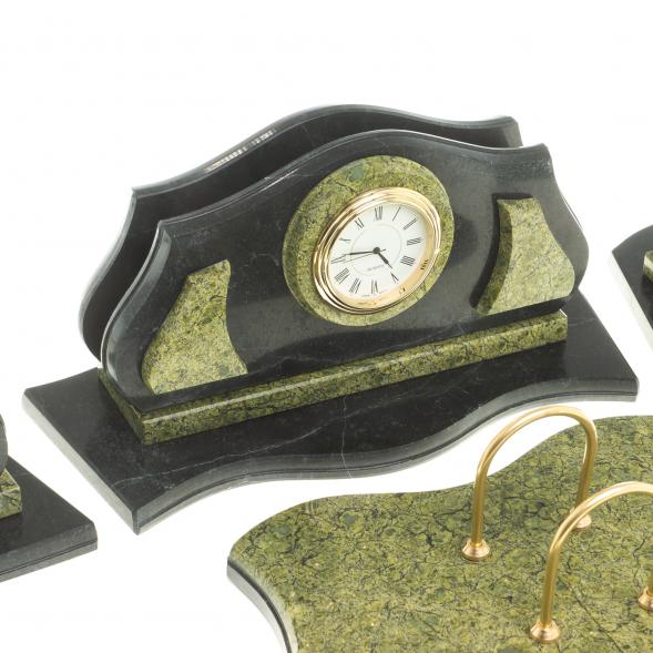 Настольный письменный набор камень змеевик 113438