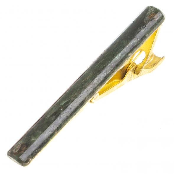 Зажим для галстука с камнем актинолит 123827