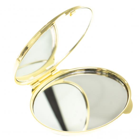 Зеркальце овальное из змеевика с прямой ящерицей цвет золото 124193