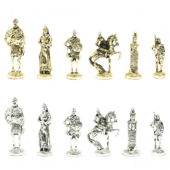 Шахматы подарочные &amp;quot;Русь&amp;quot; доска 40х40 см из серого мрамора 128245