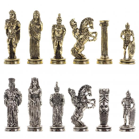 Шахматы сувенирные Александр Македонский&amp;quot; доска 36х36 см камень змеевик 120737