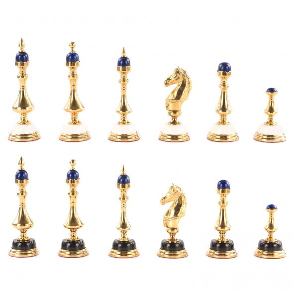 Подарочный набор шахматы и шашки &amp;quot;Царские&amp;quot; из лазурита 121085