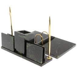 Письменный набор &amp;quot;Менеджер&amp;quot; шабровский змеевик с гербом РФ