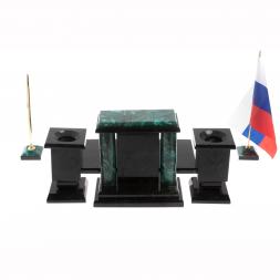 Настольный набор "Премьер" из змеевика