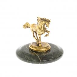 Статуэтка &amp;quot;Лошадка&amp;quot; змеевик (металл) символ 2026 года