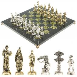 Шахматы &amp;quot;Дон Кихот&amp;quot; доска 40х40 см камень змеевик