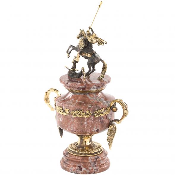 Бронзовый кубок &amp;quot;Георгий Победоносец&amp;quot; камень креноид 113820