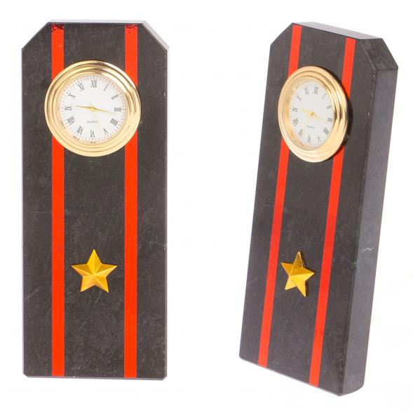 Часы &amp;quot;Погон майор МП ВМФ&amp;quot; из змеевика 113509