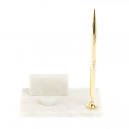 Подставка под телефон из белого мрамора