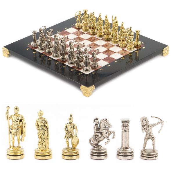 Шахматы &amp;quot;Лучники&amp;quot; доска 28х28 см мрамор лемезит 119373