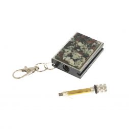 Брелок огниво &amp;quot;Вечная спичка&amp;quot; с накладкой из камня эвдиалит 2,8х1,3х5 см