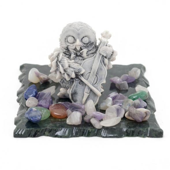 Сувенир из мрамолита &amp;quot;Сова-музыкант&amp;quot; 116324