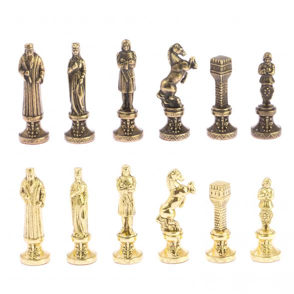 Шахматы &amp;quot;Ренессанс&amp;quot; доска 36х36 см мрамор, змеевик фигуры цвет бронза-золото 124878