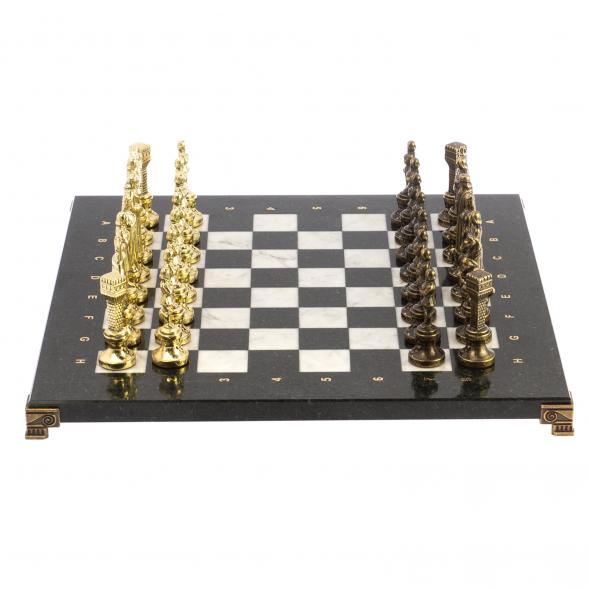 Шахматы &amp;quot;Ренессанс&amp;quot; доска 36х36 см мрамор, змеевик фигуры цвет бронза-золото 124878