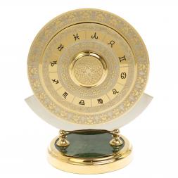 Часы «Вечный календарь» камень нефрит Златоуст