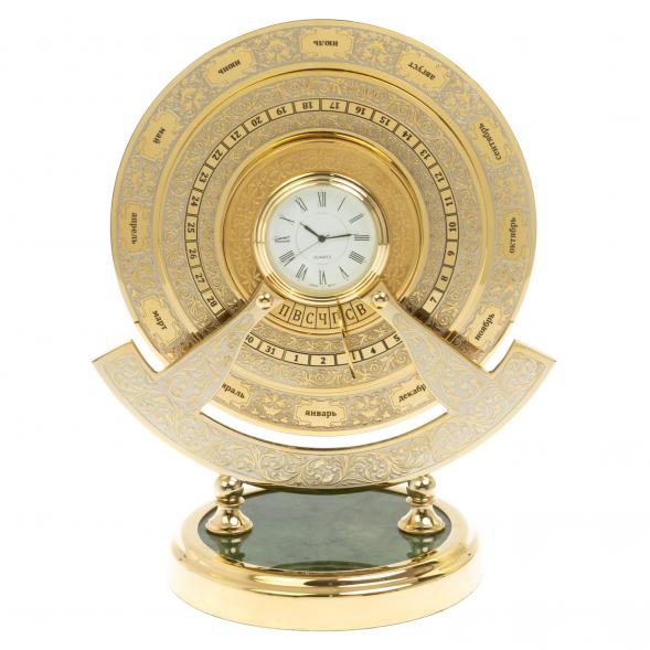 Часы «Вечный календарь» из нефрита, Златоуст