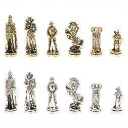 Шахматы подарочные "Рыцари" доска 36х36 мрамор змеевик