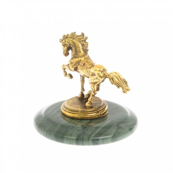 Статуэтка &amp;quot;Лошадка&amp;quot; на подставке из офиокальцита (металл) 130031